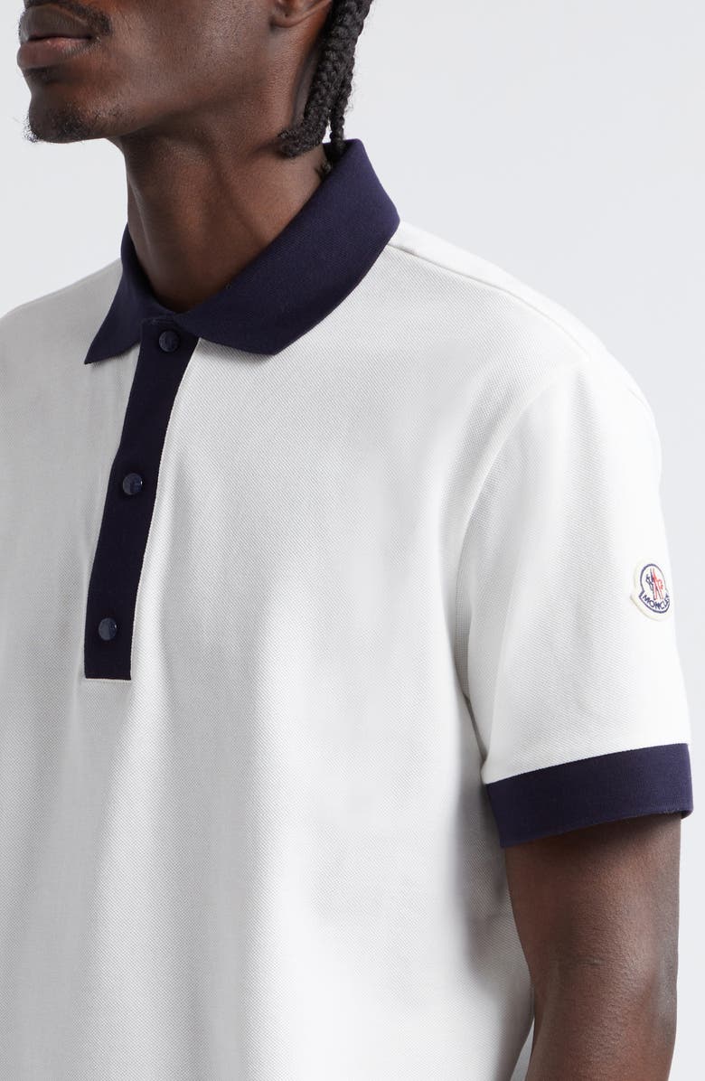 Moncler Logo Patch Cotton Piqué Polo, Alternate, color, 