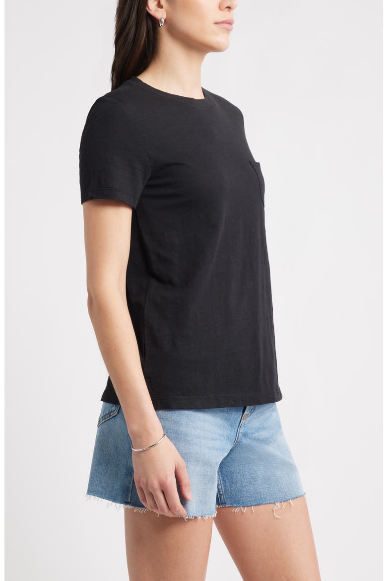 Cotton & Modal T-Shirt, Alternate, color, BLACK