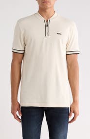 BOSS Pariq Quarter Zip Knit Polo