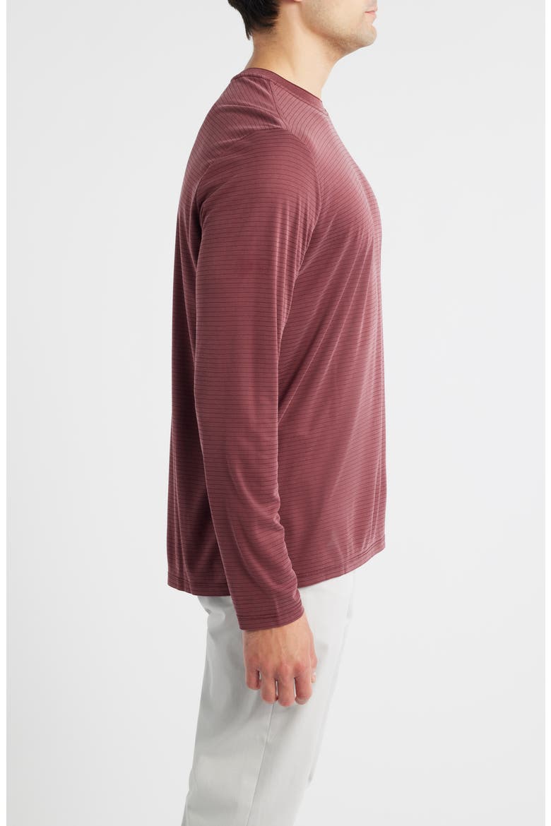 Bay Stripe Long Sleeve T-Shirt, Alternate, color, MAROON