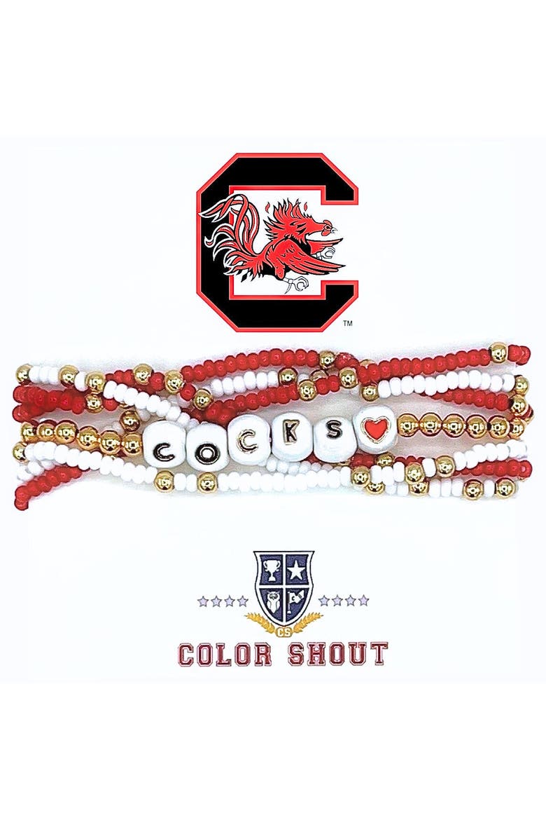 South Carolina Lucky 7 Bracelet Set, Main, color, Yellow Gold