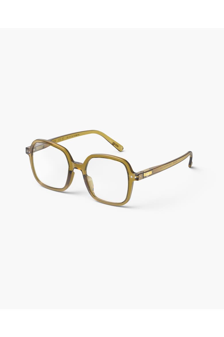 Office 52mm Square Reading Glasses, Alternate, color, Golden Green