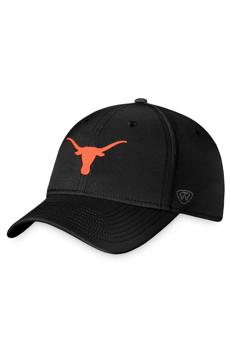 TOP OF THE WORLD Men's Top of the World Black Texas Longhorns Reflex Logo Flex Hat, Alternate, color, 