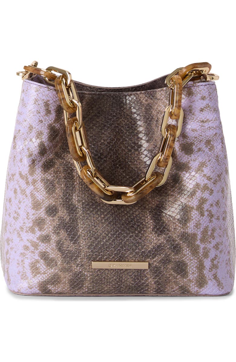 Brahmin Mod Mini Amelia Croc Embossed Leather Top Handle Bucket Bag, Alternate, color,
