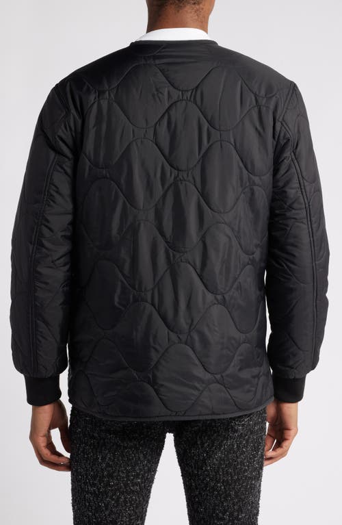 Icecream Quilted Nylon Work Jacket In Black