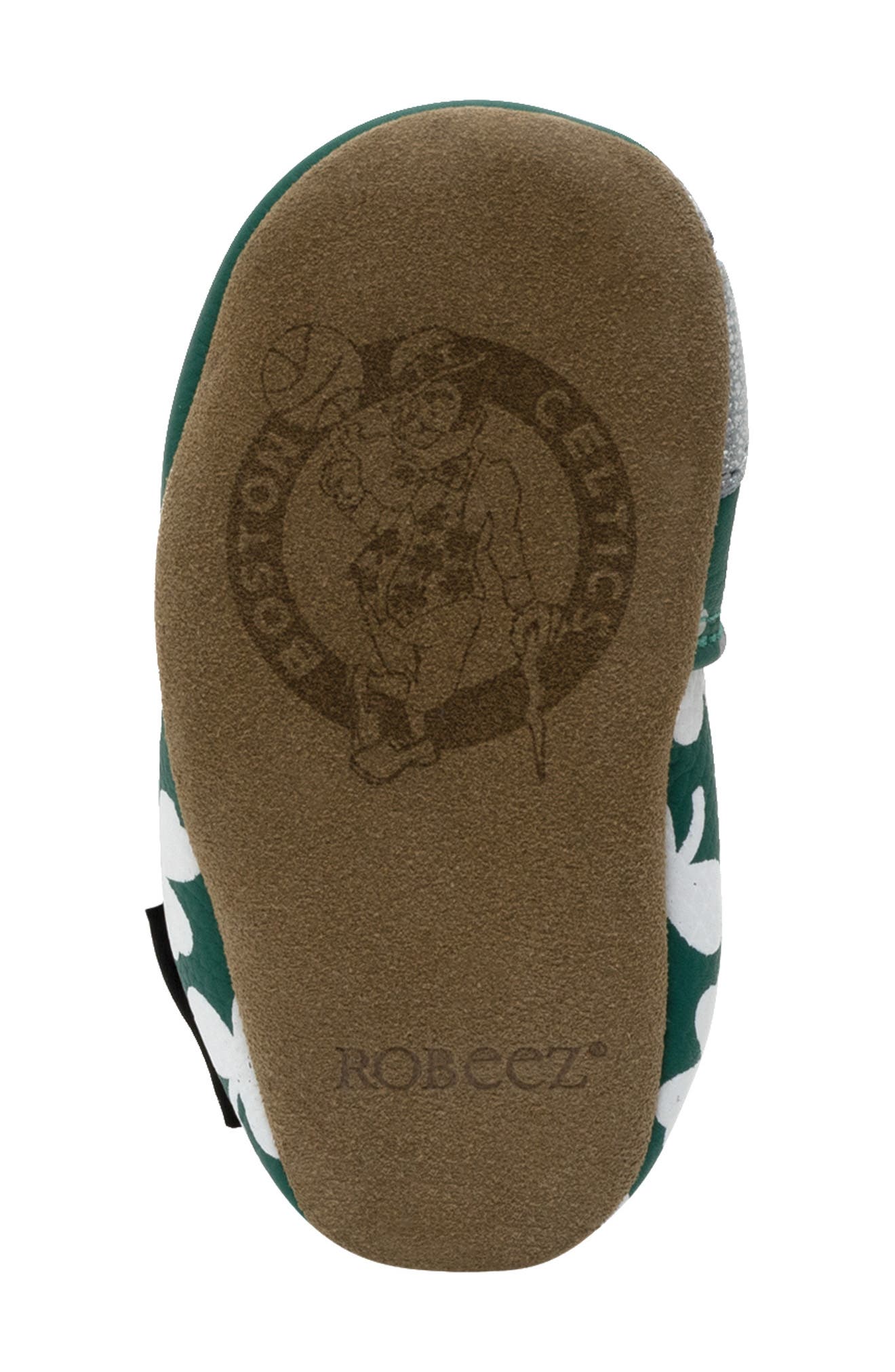 Robeez<sup>®</sup> Boston Celtics Crib Shoe, Alternate, color, 
