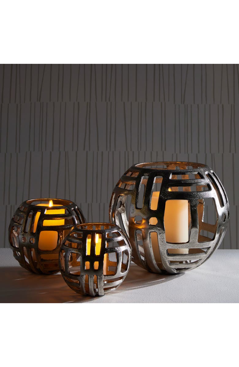 Napa Home & Garden Cecil Hurricane Medium, Alternate, color, Silver