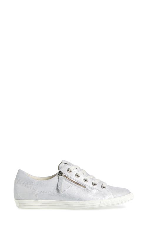 Paul Green Addie Sneaker In Silver Metallic Vintage