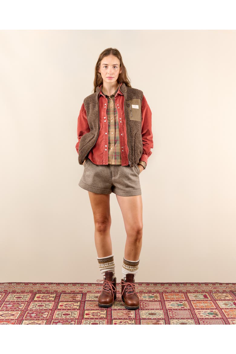 Heroes Wool Fleece Vest Womens, Alternate, color, Cowboy