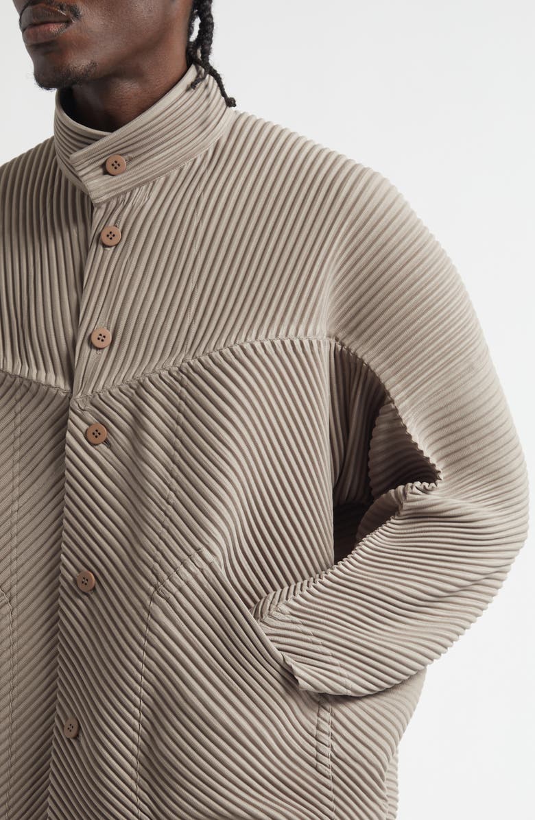 Homme Plissé Issey Miyake Monthly Colors September Pleated Blouson Jacket, Alternate, color, Riverside Gray