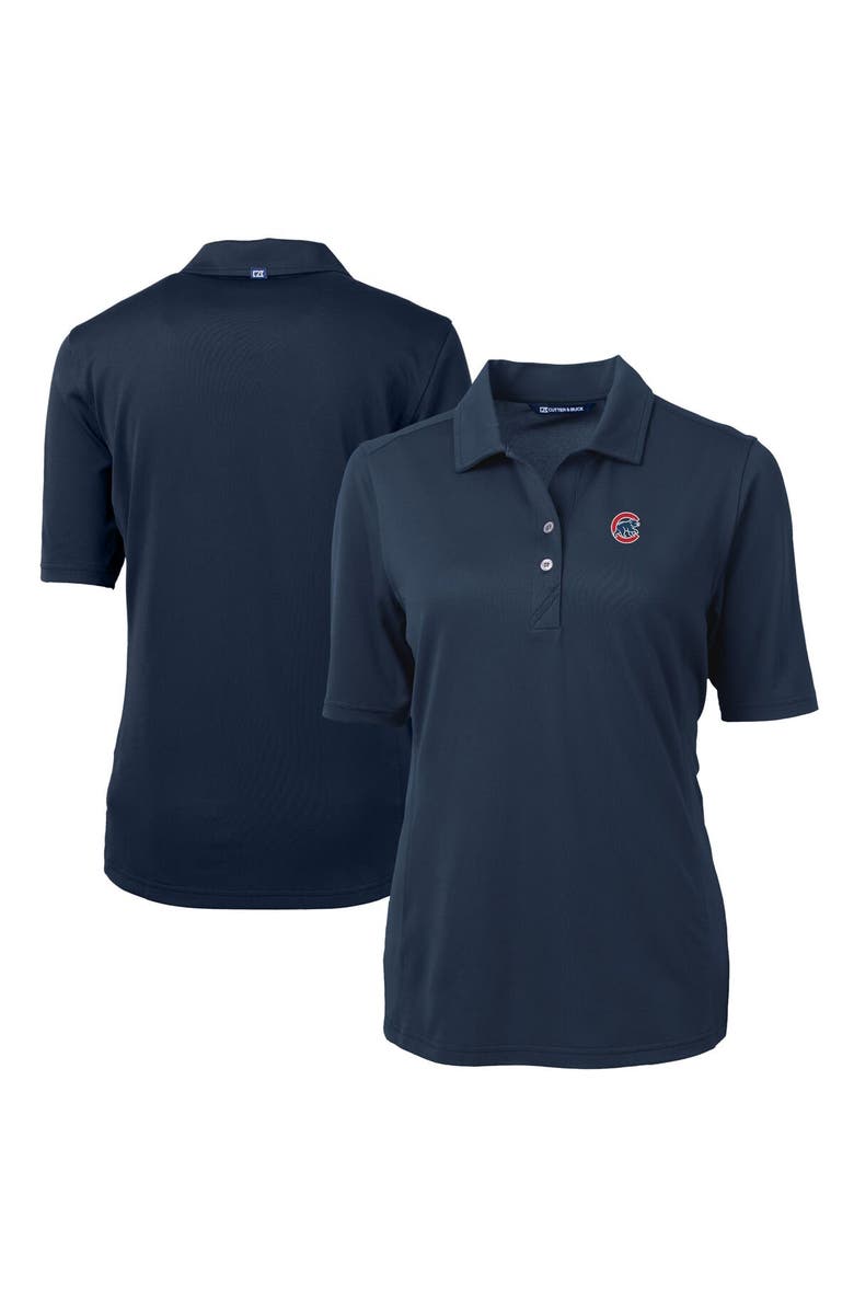 Cutter & Buck Women's Cutter & Buck  Navy Chicago Cubs DryTec Virtue Eco Pique Recycled Polo, Alternate, color, 