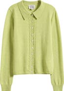 Damson Madder Voula Cable Polo Cardigan