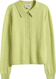 Damson Madder Voula Cable Polo Cardigan