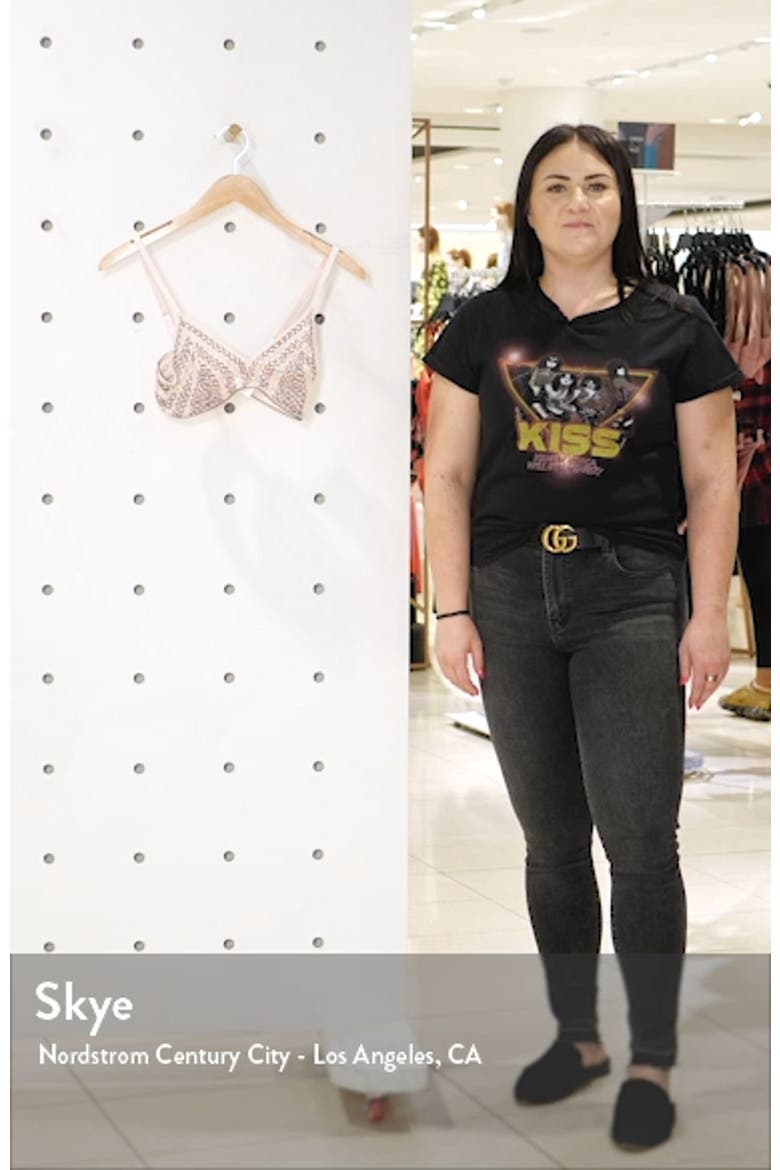 Stripe Lace Triangle Bralette video