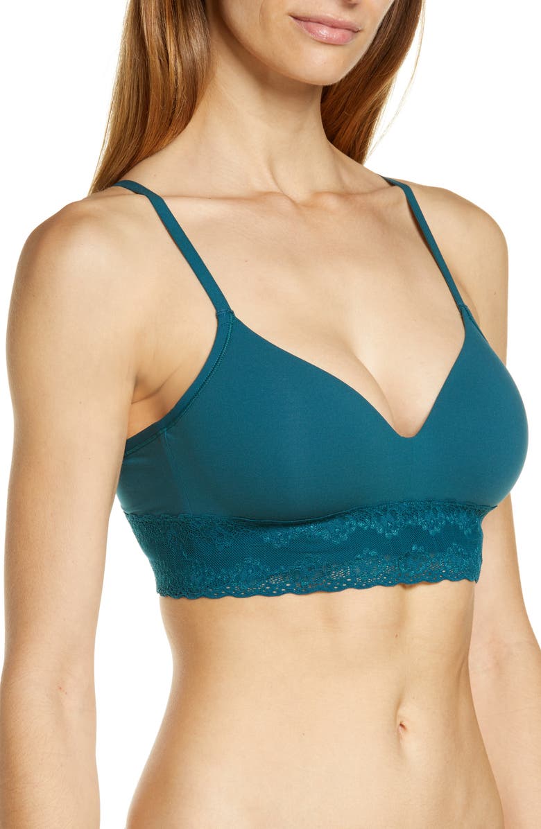 Natori Bliss Perfection Contour Soft Cup Bralette, Alternate, color, Deep Jade