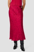 French Connection Oona Floral Print Satin Maxi Skirt