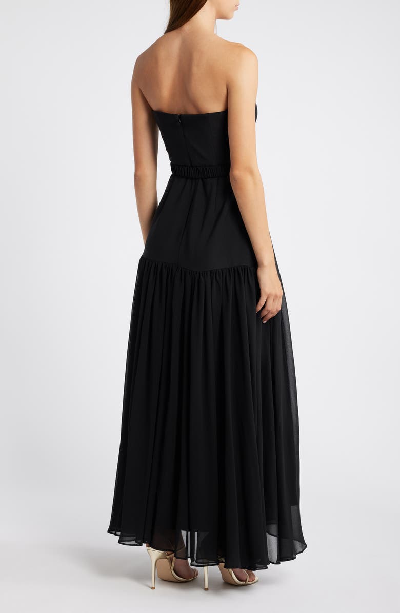 Hutch Belted Strapless Drop Waist Dress, Alternate, color, 