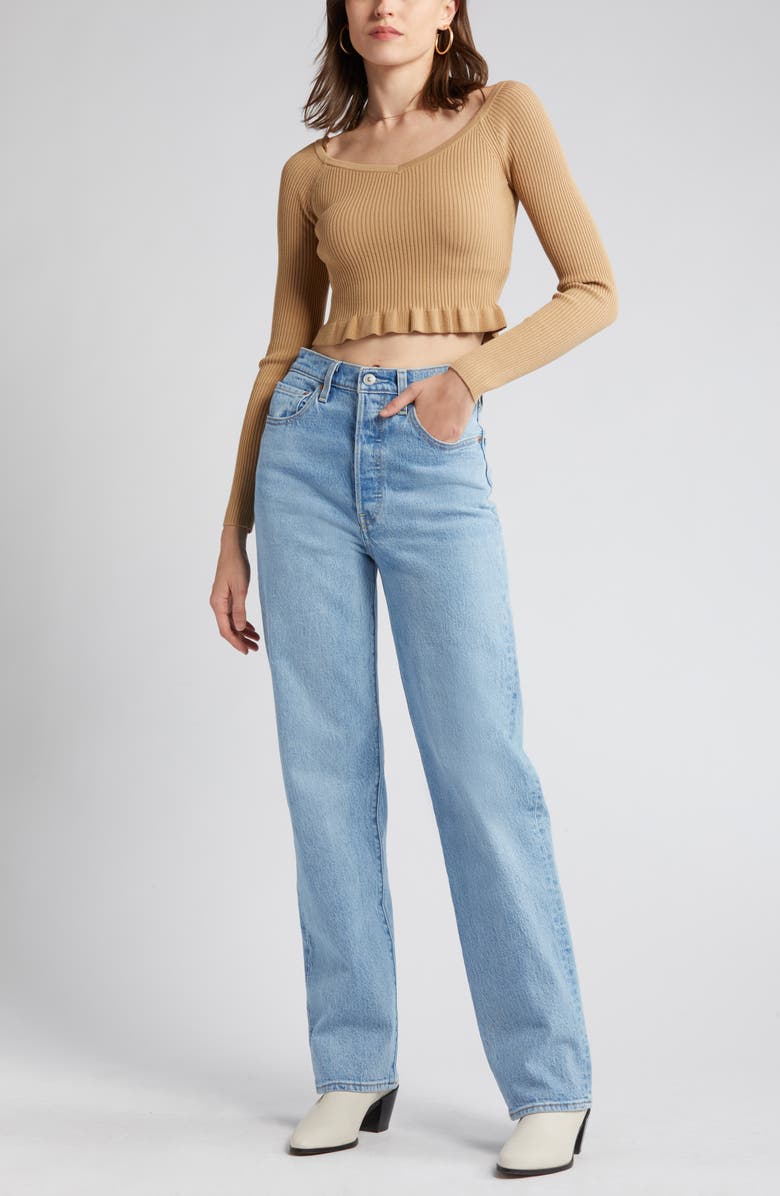 Levi's<sup>®</sup> Ribcage High Waist Straight Leg Jeans, Main, color,