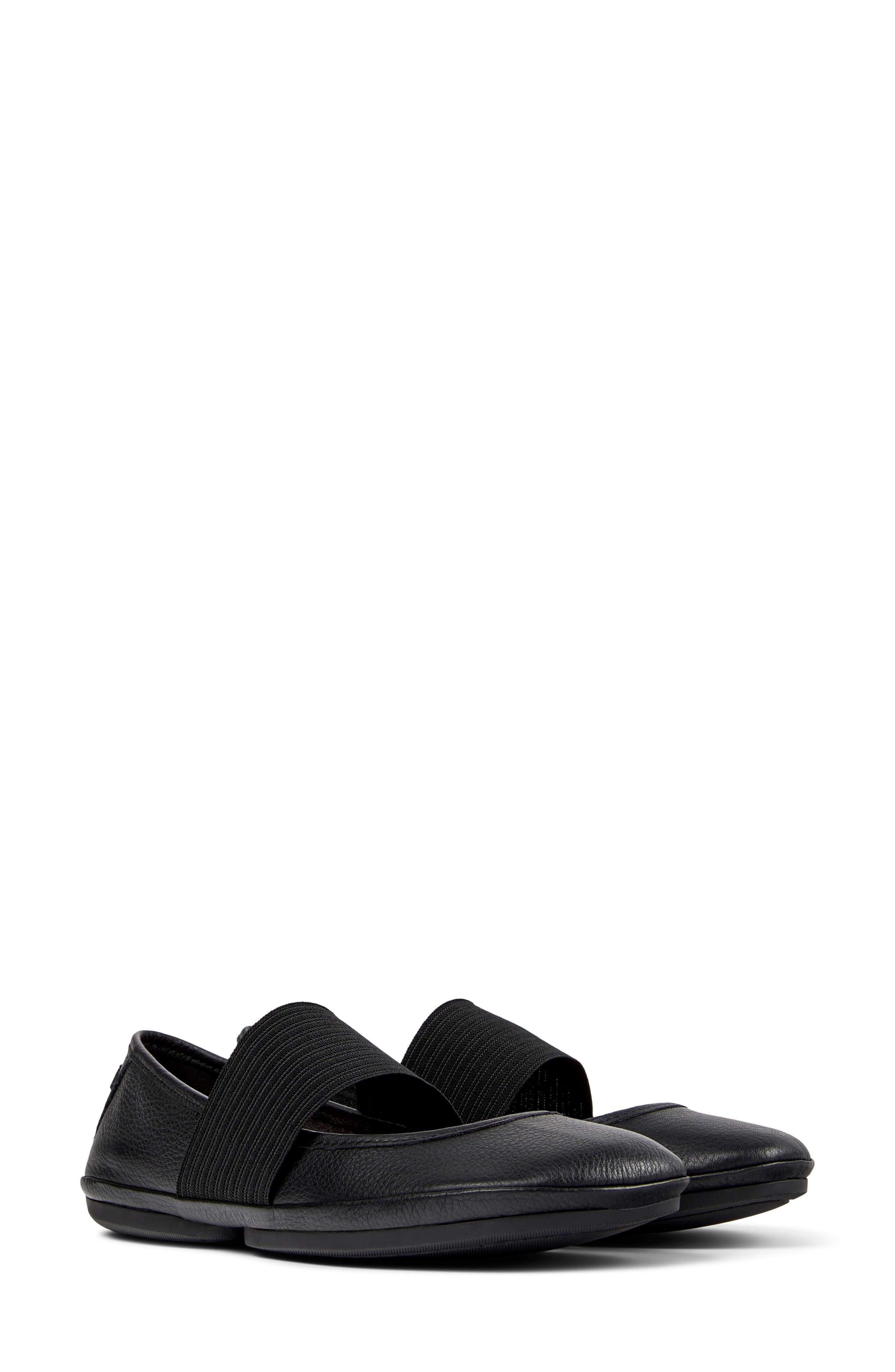 Camper Right Nina Ballerina Flat, Main, color, Black