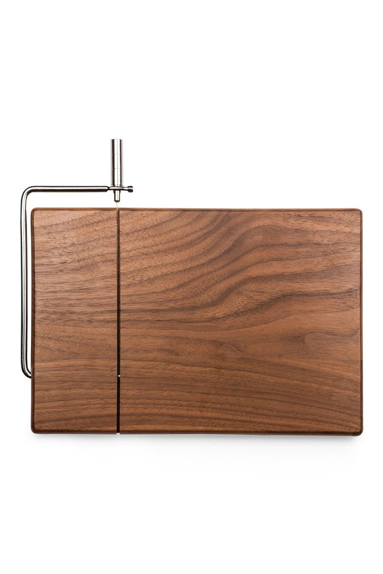 TOSCANA 'Meridian' Black Walnut Cutting Board with Slicer, Alternate, color, BLACK