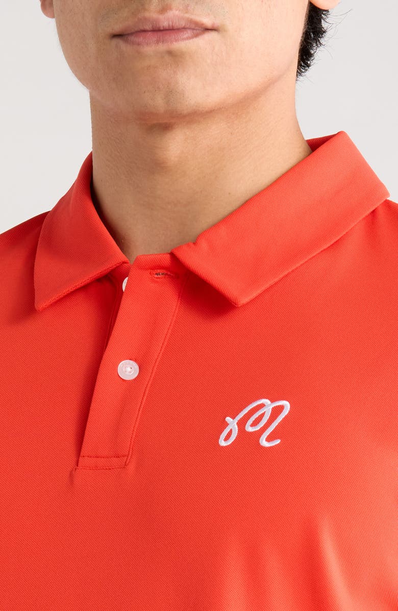 MALBON Fairway Piqué Golf Polo, Alternate, color, Grenadine Red