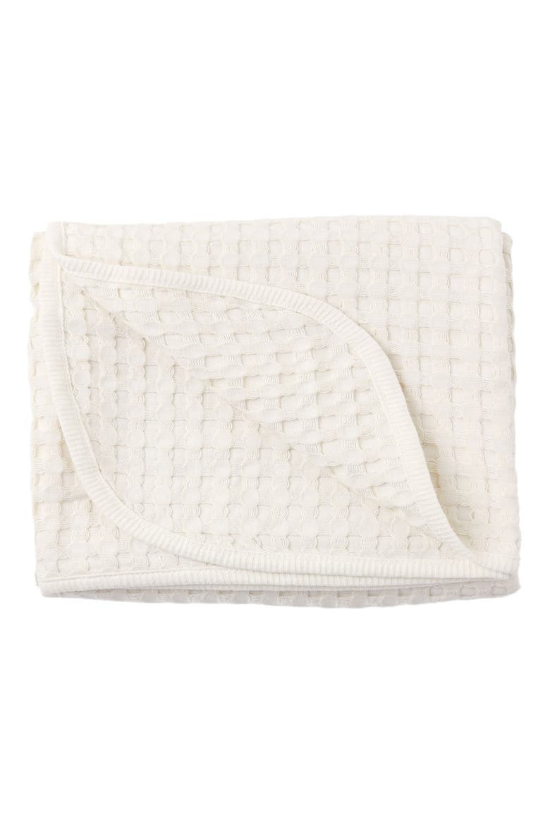 Waffle Knit Baby Blanket, Alternate, color, NATURAL