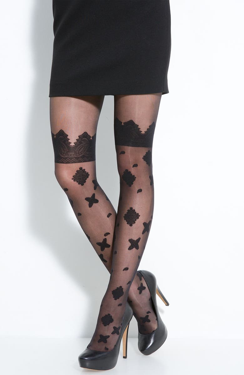Pretty Polly 'House of Holland Bandana Knees' Tights, Main, color,