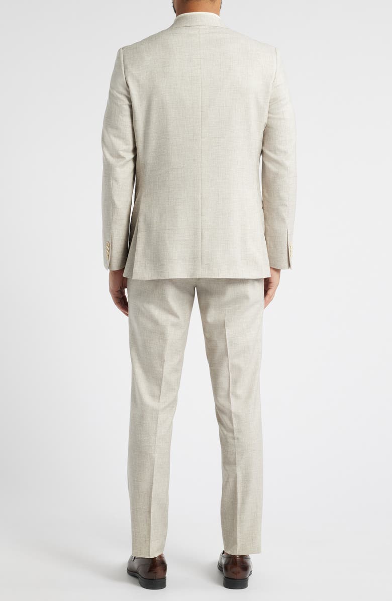 Jack Victor Mason Contemporary Fit Tan Glen Plaid Super 150s Wool Suit, Alternate, color, Sand