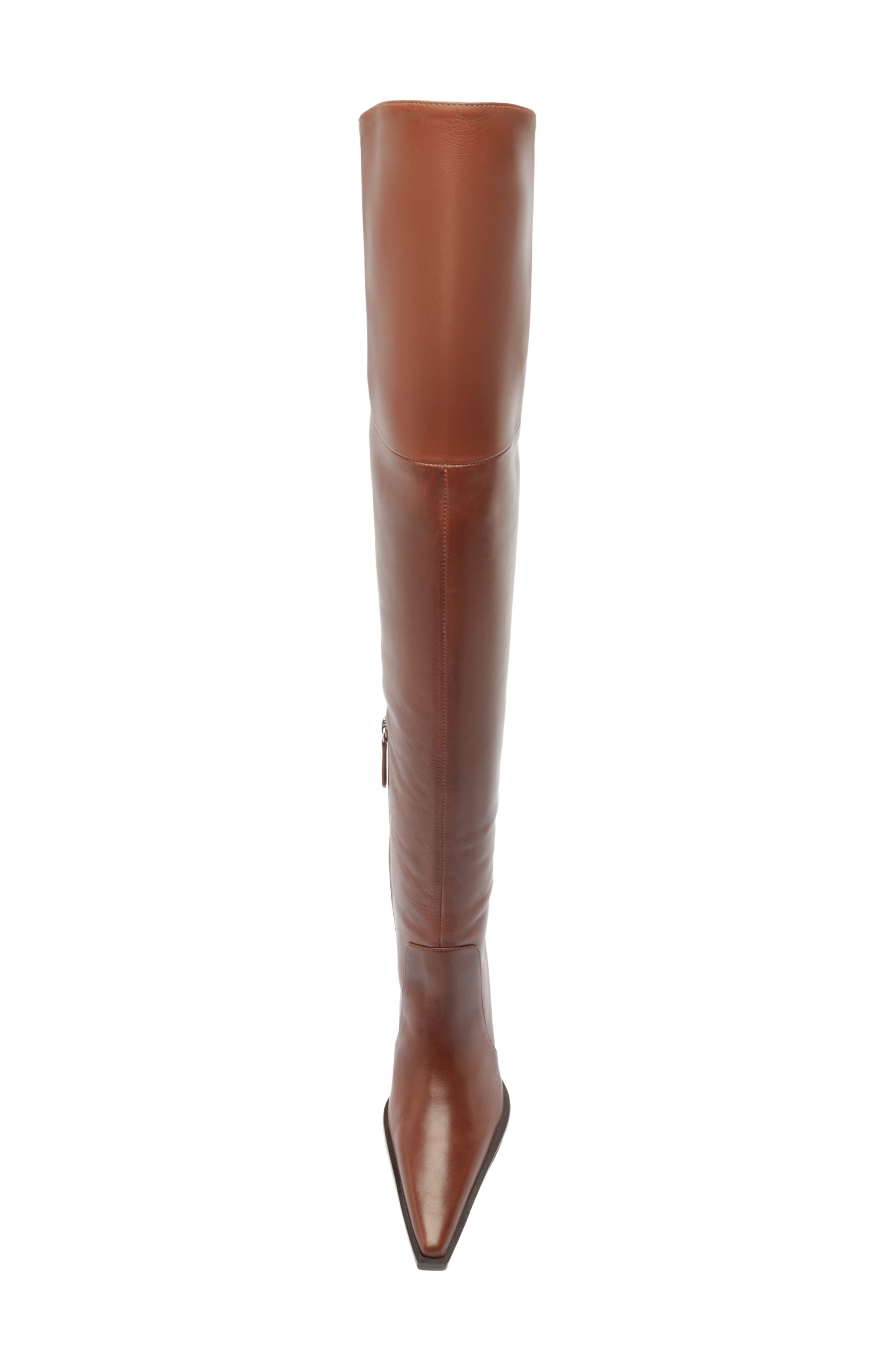 Raffaela Over the Knee Leather Boot, Alternate, color, WARM TOFFEE