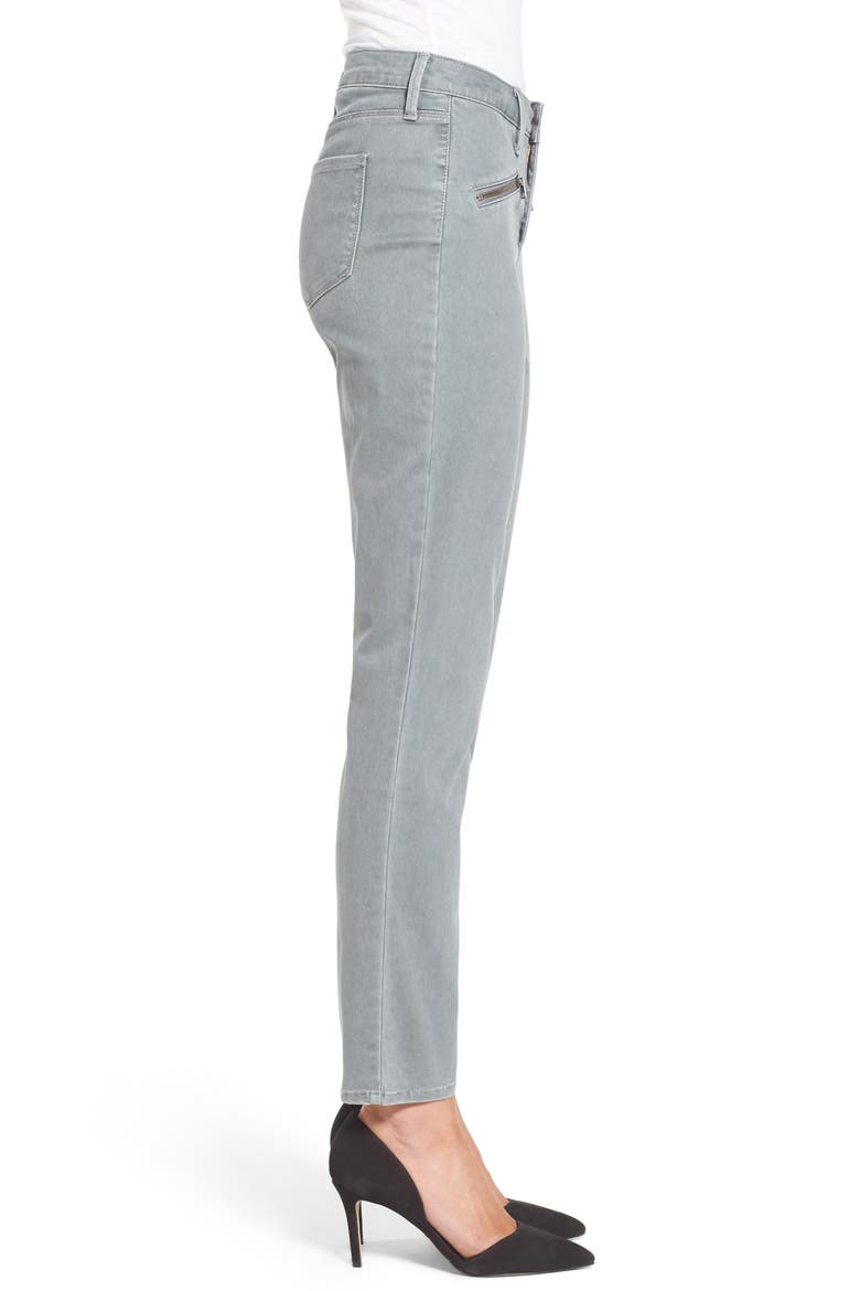 Zip Detail Skinny Chinos, Alternate, color, MINERAL