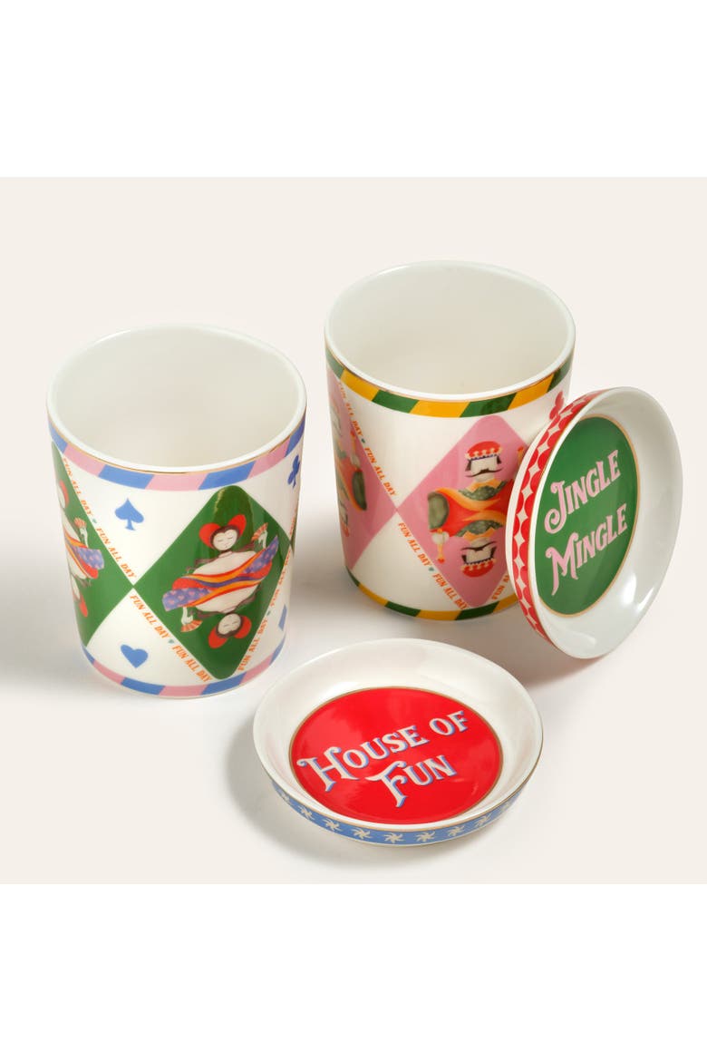 Luohu 2 Piece Porcelain Mug Set 10 oz. Artisan Design, Alternate, color, Multicolor