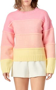 English Factory Ombré Crewneck Sweater