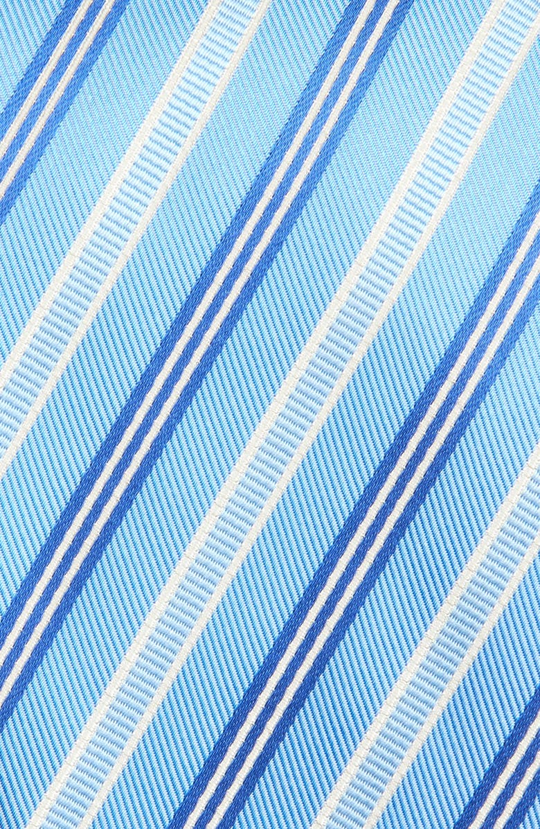 David Donahue Stripe Silk Tie, Alternate, color, Sky