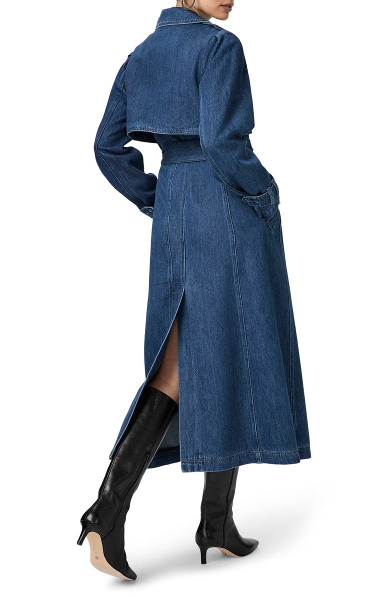 PAIGE Raina Denim Trench Coat, Alternate, color, Rylie