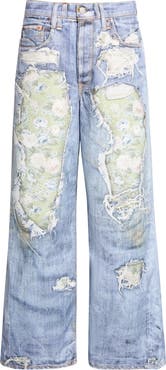 Acne Studios 1981 Trompe l'Oeil Wide Leg Jeans
