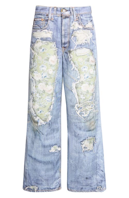 Acne Studios 1981 Trompe L'oeil Wide Leg Jeans In Blue