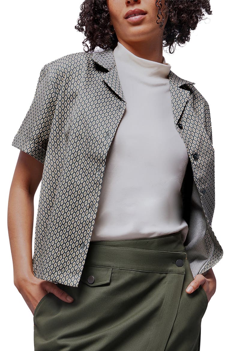 The Everyday Camp Button Up, Main, color, DIAMONDS FOREST
