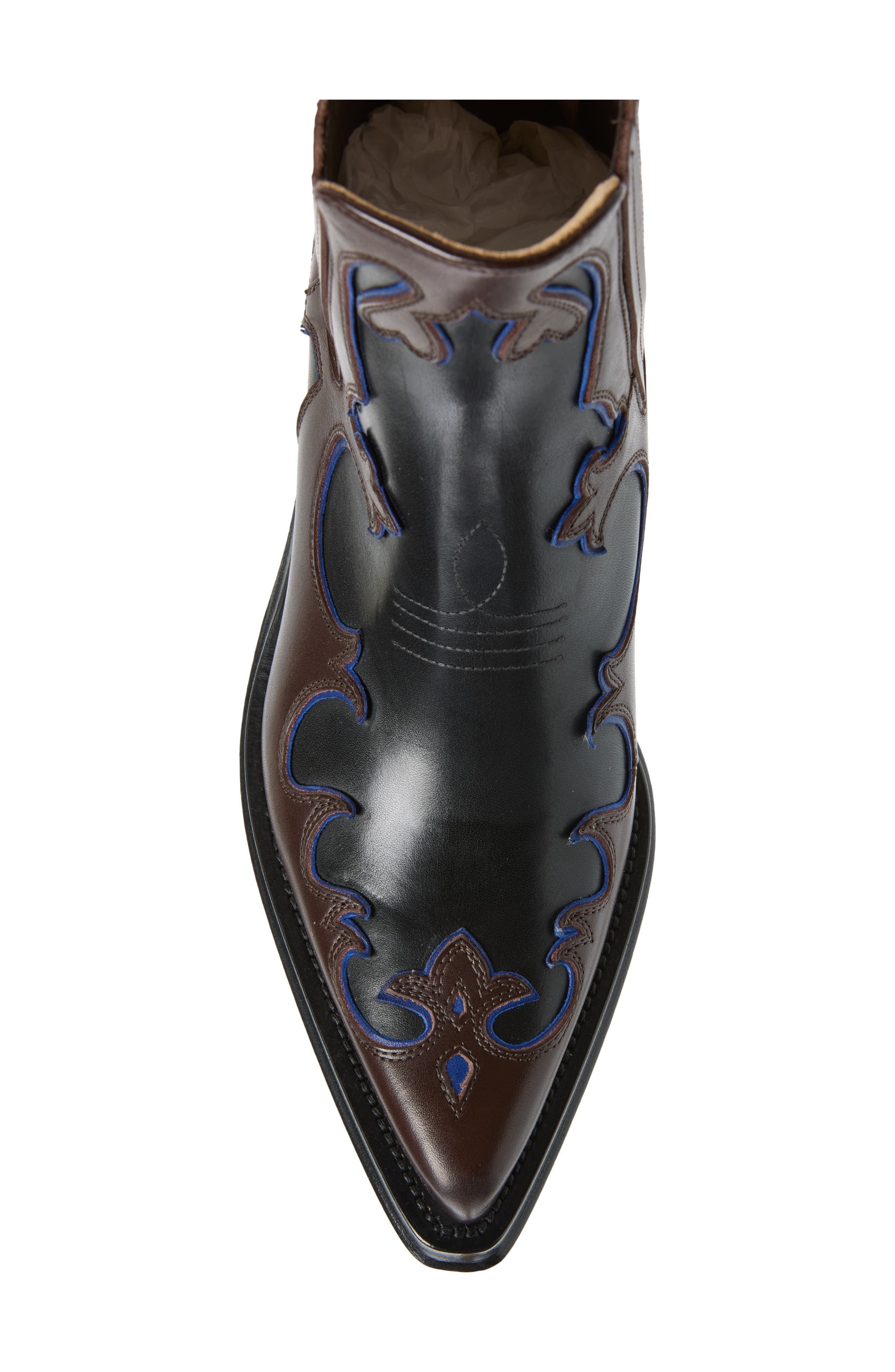 Cassidy Leather Chelsea Western Boot, Alternate, color, BLACK MULTI