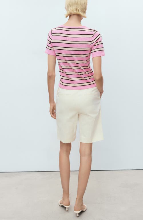 Mango Fine Knit Sweater In Pink