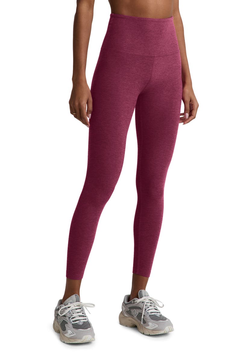 Caught in the Midi High Waist Leggings, Main, color, POMEGRANATE HEATHER