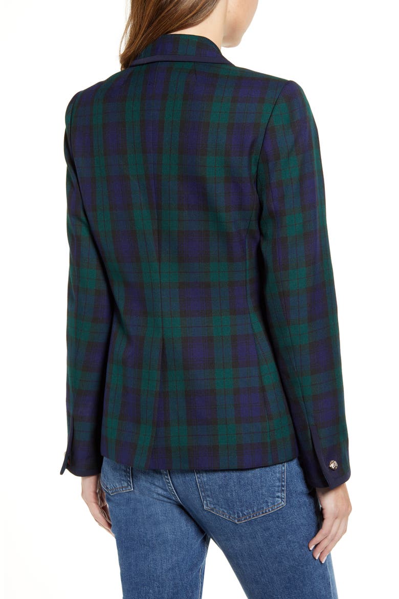 Black Watch Tartan Blazer, Alternate, color, BLADE BLACKWATCH- NAVY/ GREEN