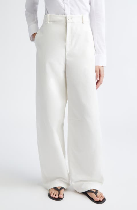 Barrow High Waist Cotton Barrel Leg Pants