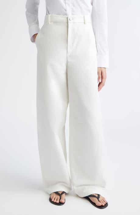 Barrow High Waist Cotton Barrel Leg Pants