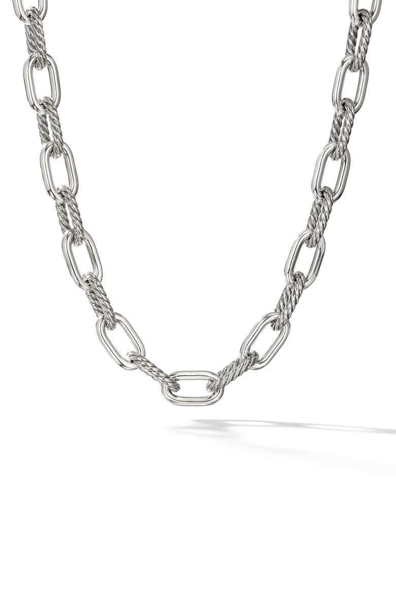 David Yurman DY Madison Chain Necklace in Silver with 18K Gold, 11mm, Main, color, 