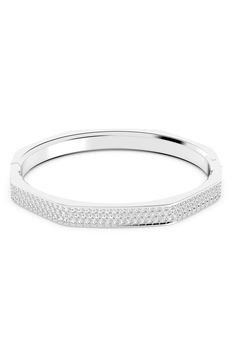 Swarovski Dextera Crystal Pavé Octagonal Bangle, Main, color, 