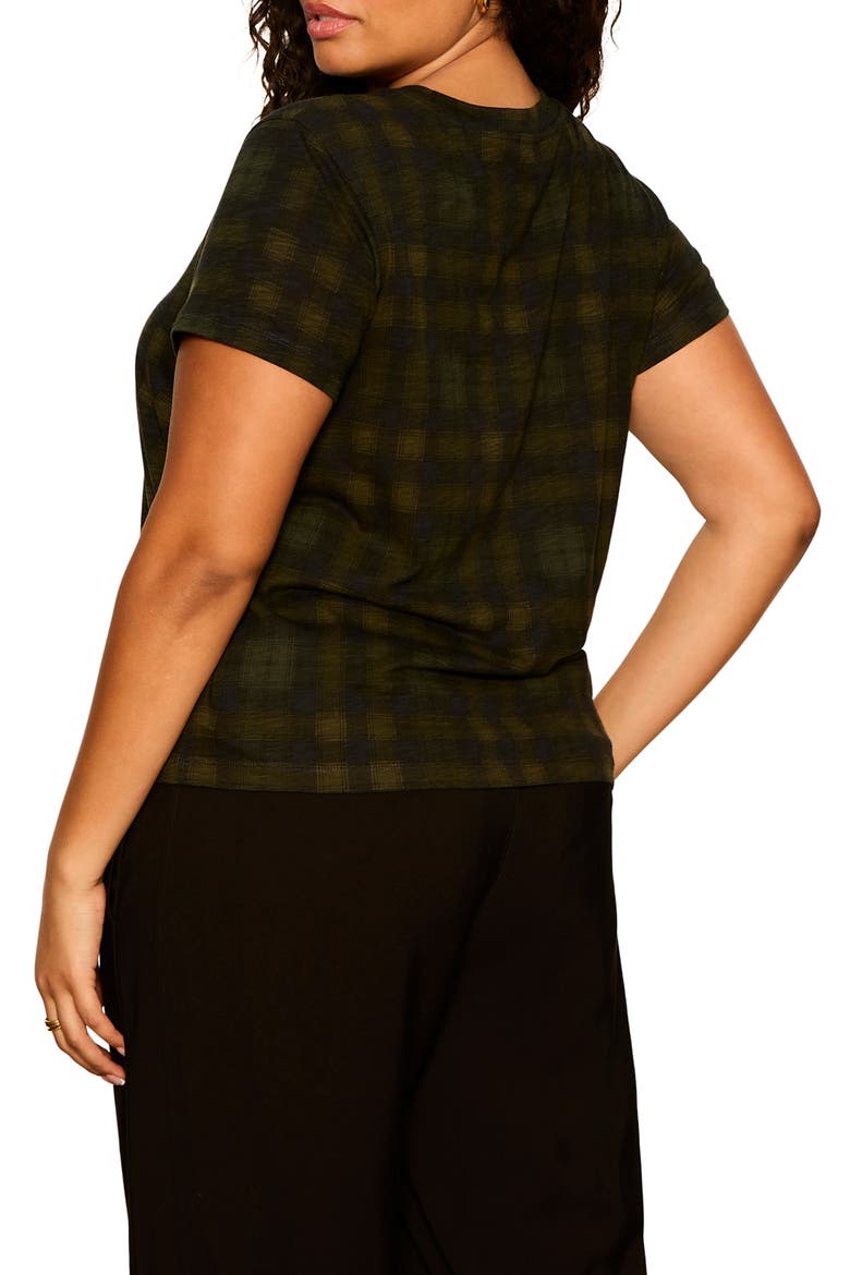 The Perfect T-Shirt, Alternate, color, FOREST PLAID GREEN