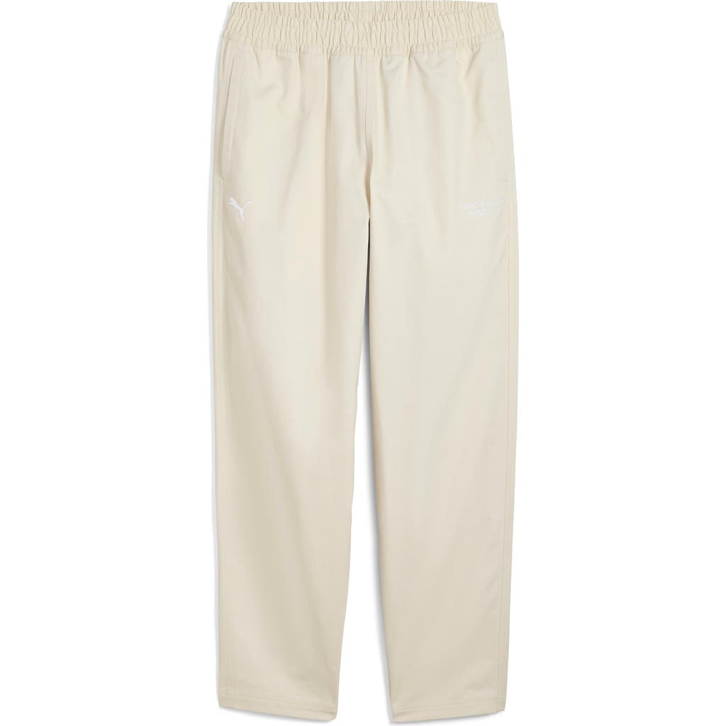 Puma Porsche League Elastic Waist Cotton Pants In Neutral