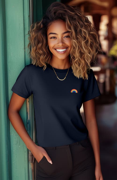 Dalix Womens Rainbow Jersey Relaxed Tee