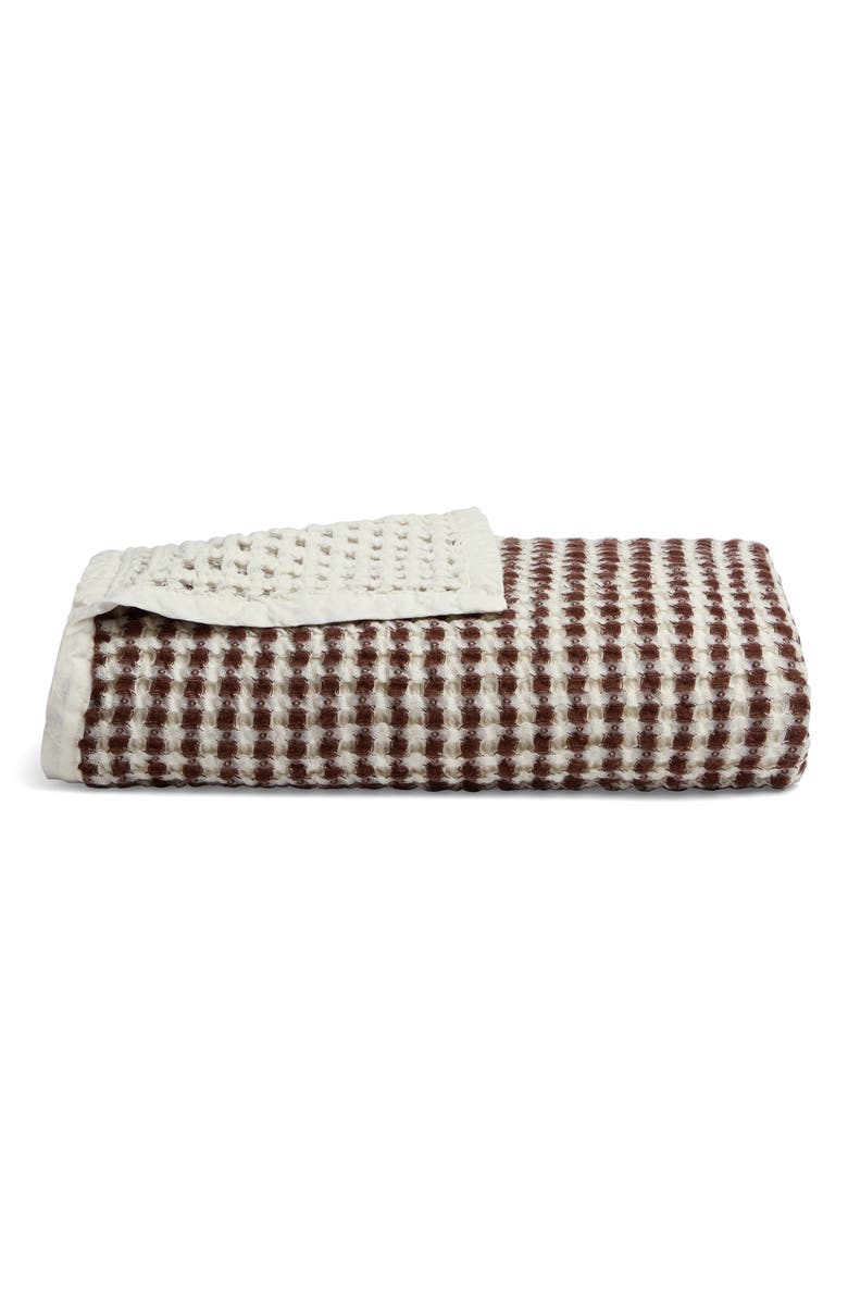 Parachute Waffle Cotton Throw Blanket, Main, color, Raisin