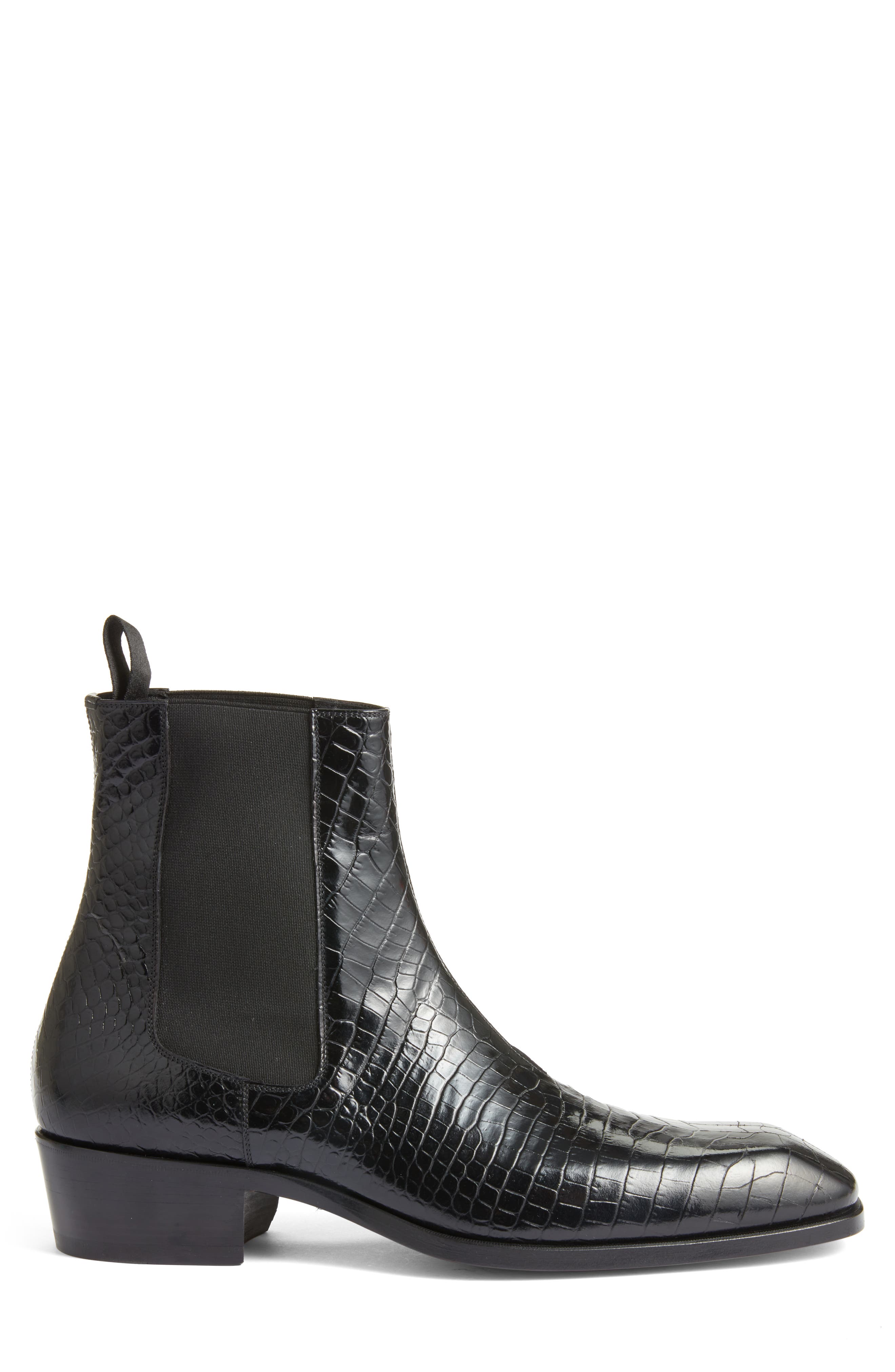 TOM FORD Bailey Croc Embossed Chelsea Boot, Alternate, color, 